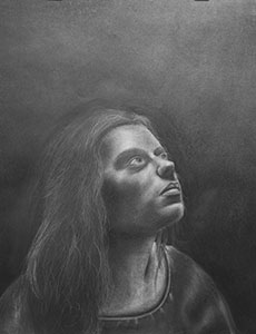 Image of the charcoal drawing Forlorn, by Faith Burrowes